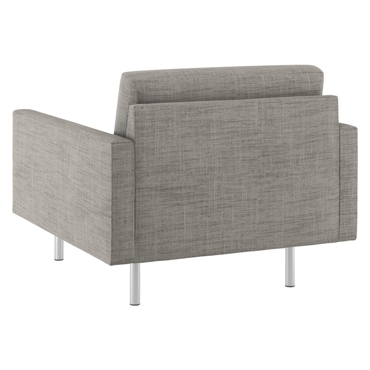 Spencer Black & White Italian Woven FaBric Armchair, Metal Leg, Black And White – image 5
