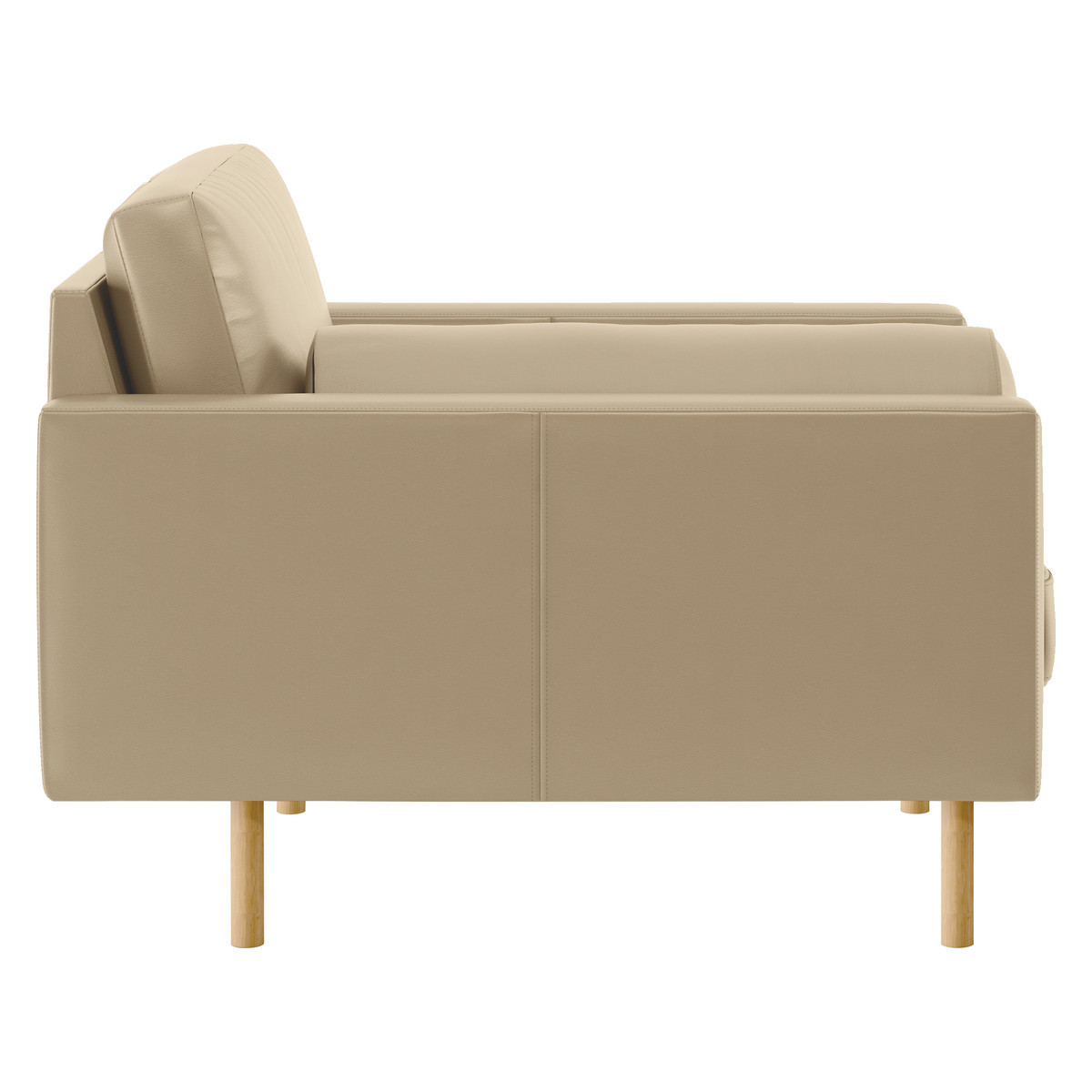 Spencer Stone Leather Armchair, Oak Legs, Stone – image 4