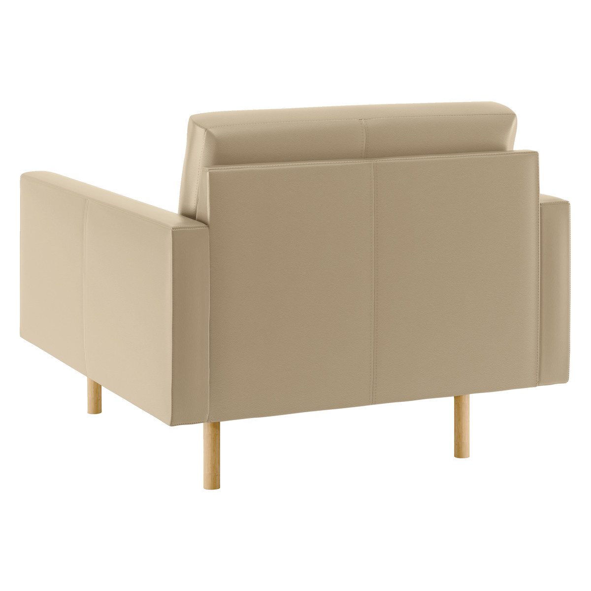 Spencer Stone Leather Armchair, Oak Legs, Stone – image 5