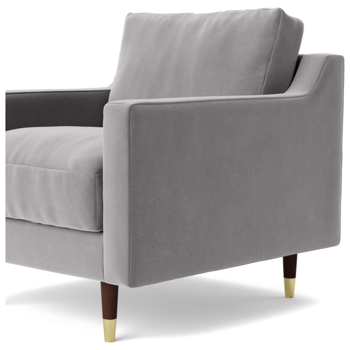 Swoon Rieti Velvet Armchair - Silver Grey – image 6