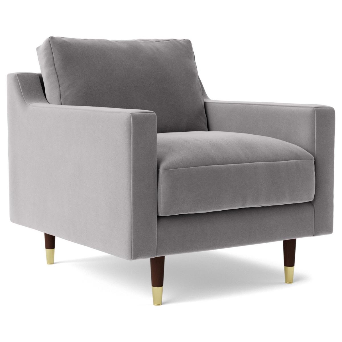 Swoon Rieti Velvet Armchair - Silver Grey – image 7