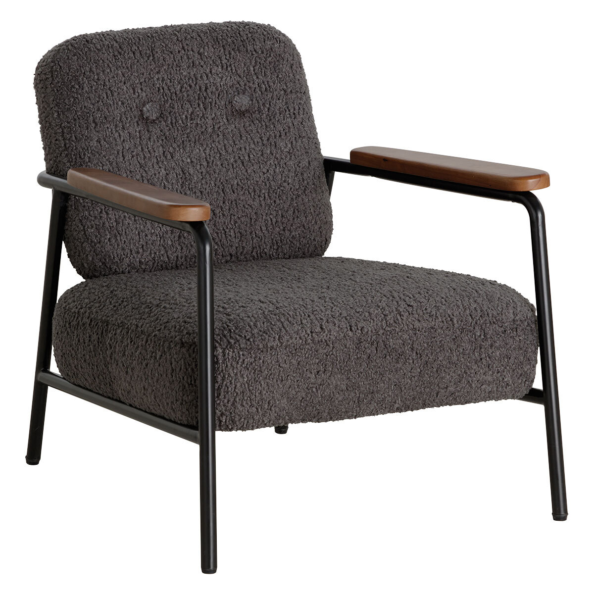 Cooper Charcoal Grey Boucle Armchair, Charcoal – image 3