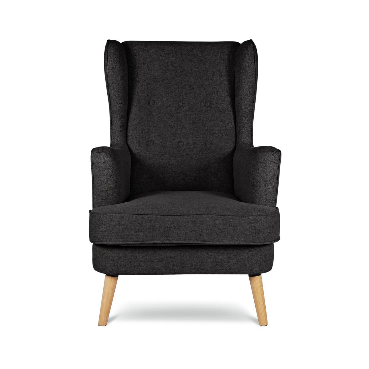 Habitat Callie Fabric Chair & Footstool - Charcoal – image 7