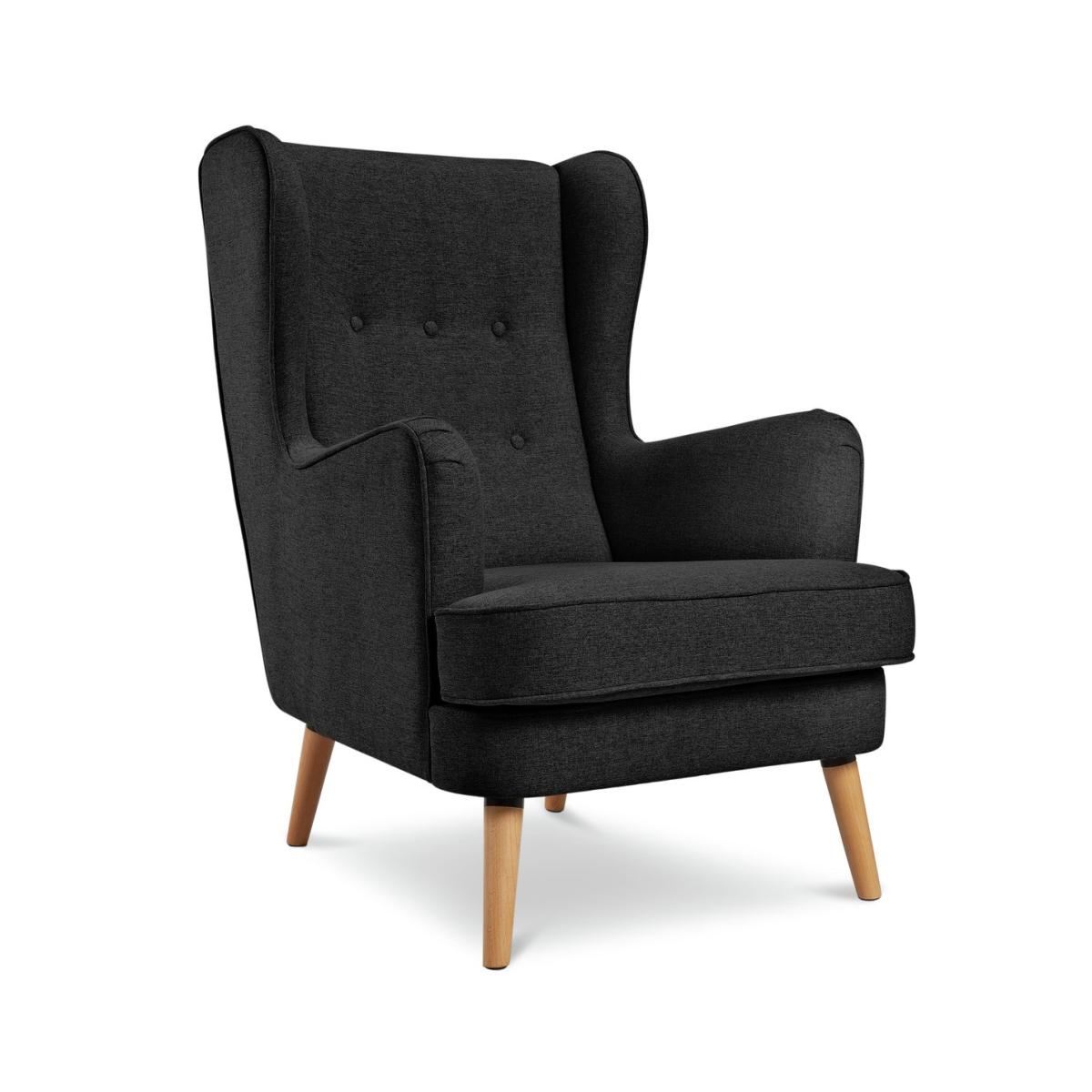 Habitat Callie Fabric Chair & Footstool - Charcoal – image 8