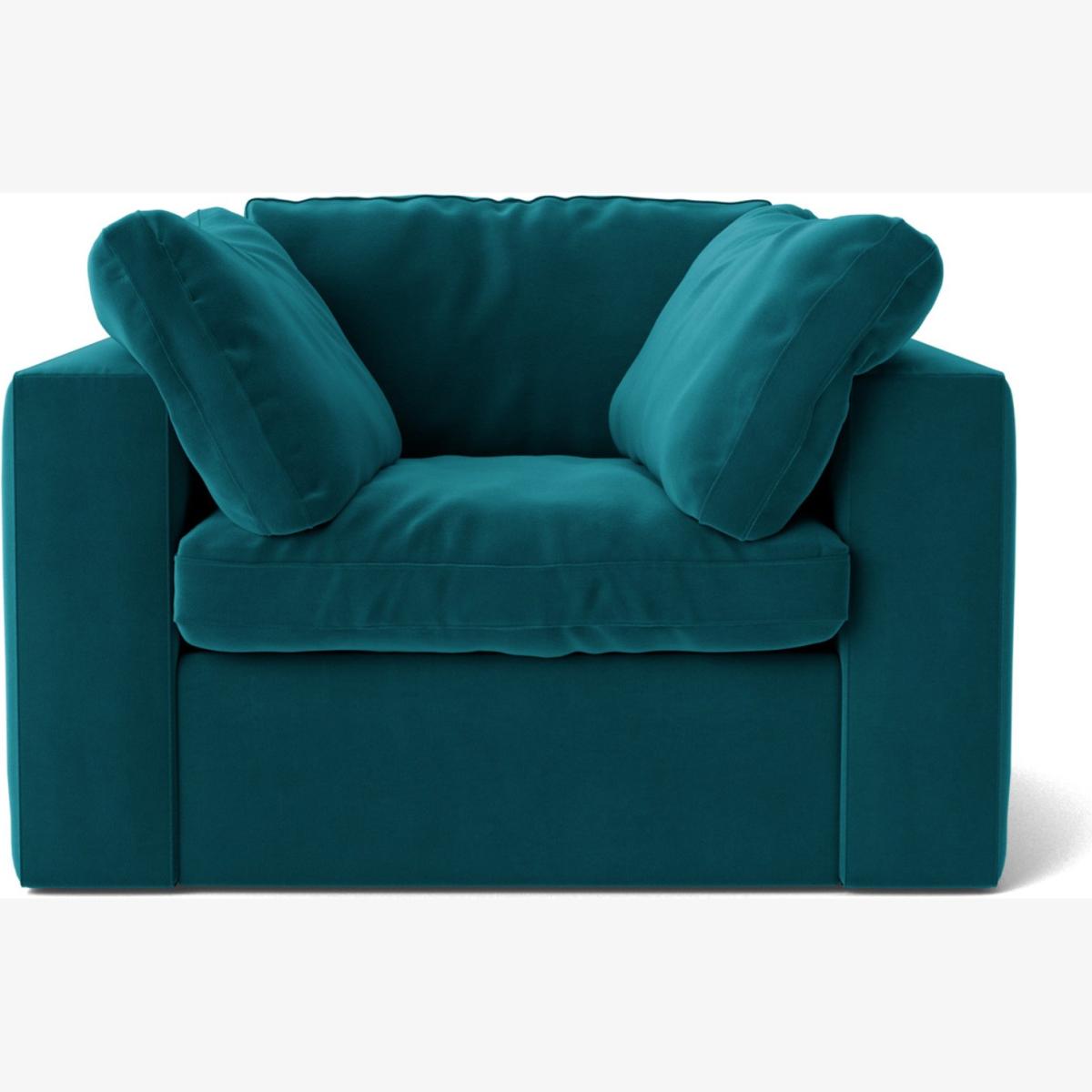 Swoon Seattle Velvet Armchair - Kingfisher Blue – image 1