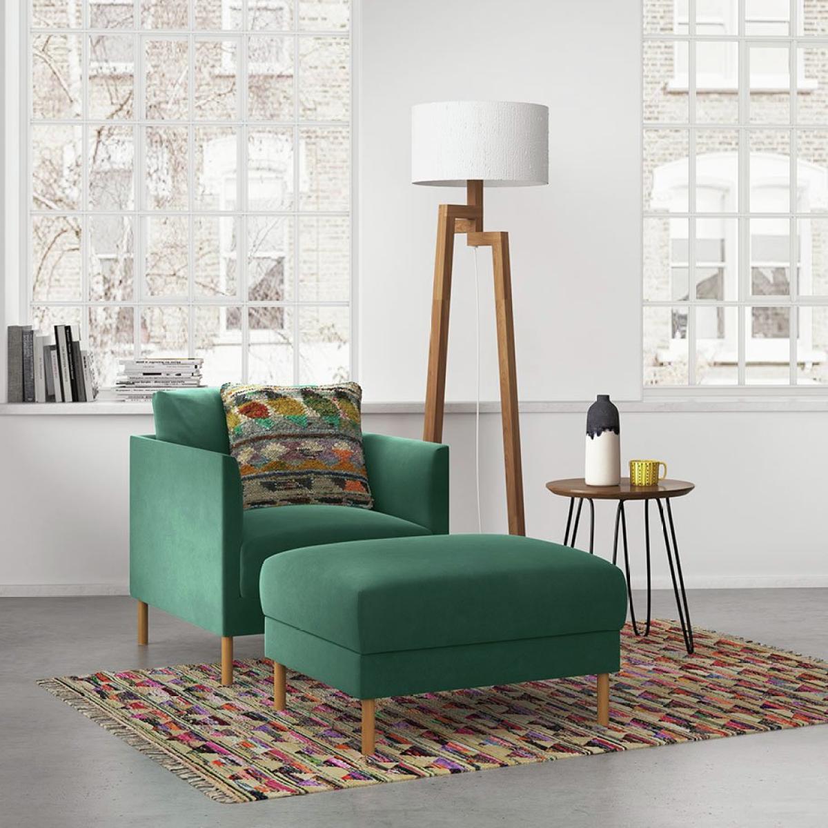 Habitat Hyde Grey Fabric Armchair – image 3
