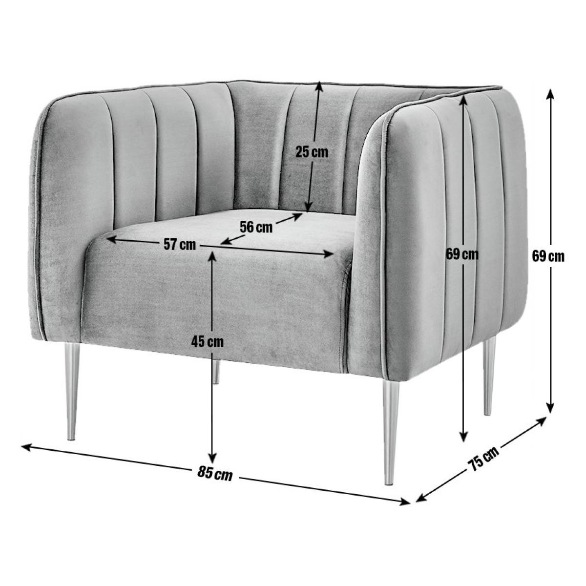Habitat Lola Velvet Chair - Charcoal – image 4