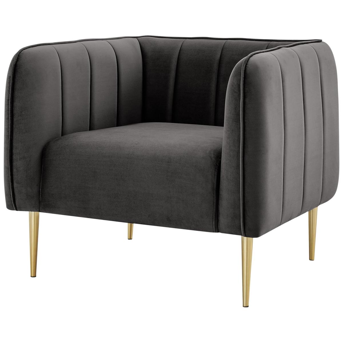 Habitat Lola Velvet Chair - Charcoal – image 5
