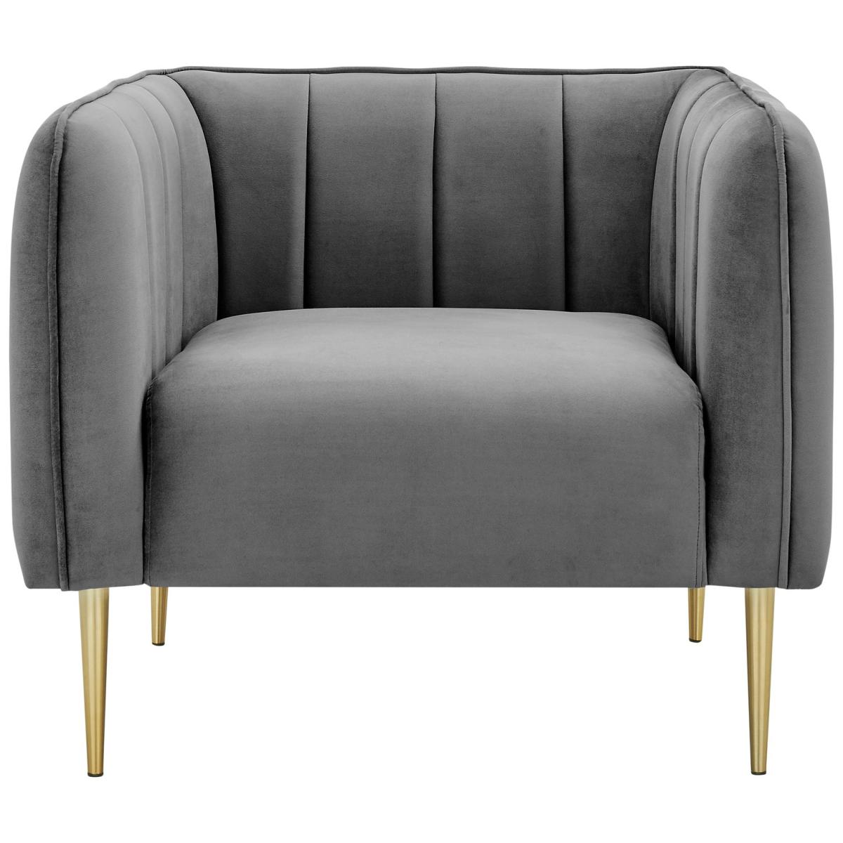 Habitat Lola Velvet Chair - Charcoal – image 6