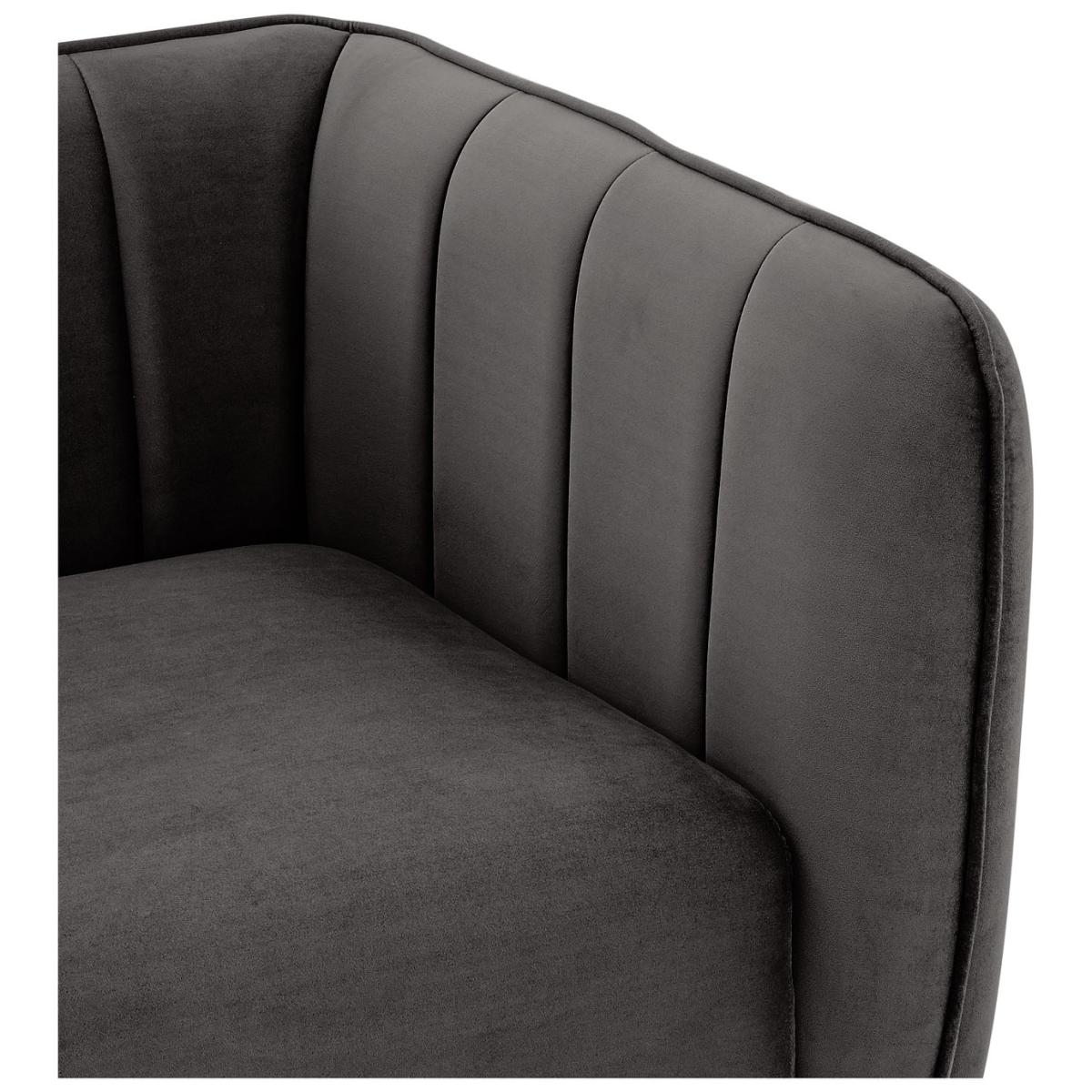 Habitat Lola Velvet Chair - Charcoal – image 7