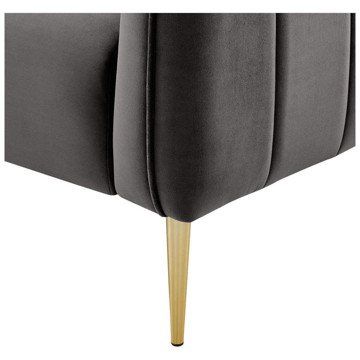 Habitat Lola Velvet Chair - Charcoal – image 8