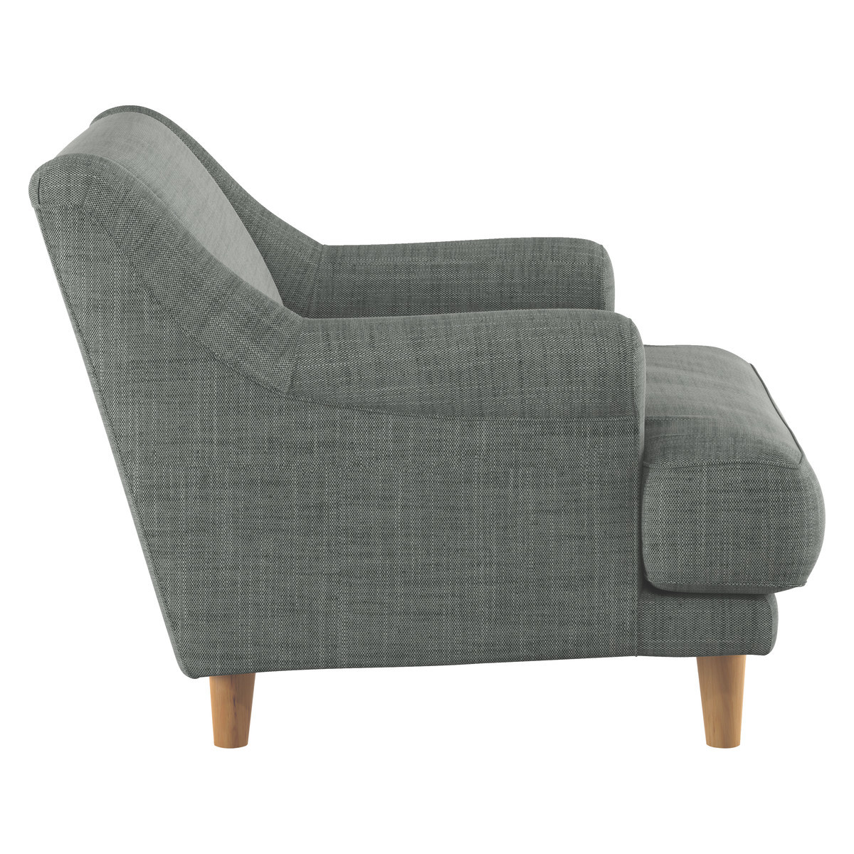 Townsend Grey Italian Woven FaBric Armchair, Grey – image 3