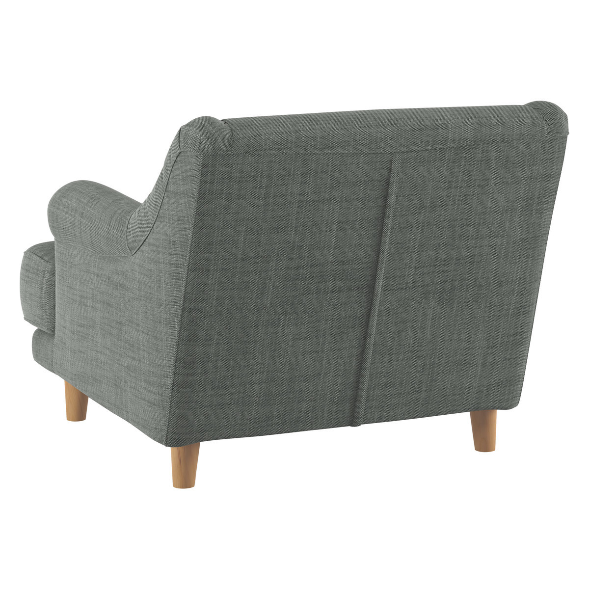 Townsend Grey Italian Woven FaBric Armchair, Grey – image 5