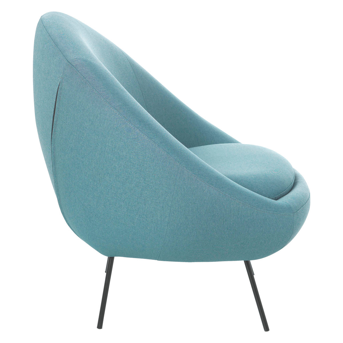 Misty Teal Blue Acor FaBric Armchair, Blue – image 4