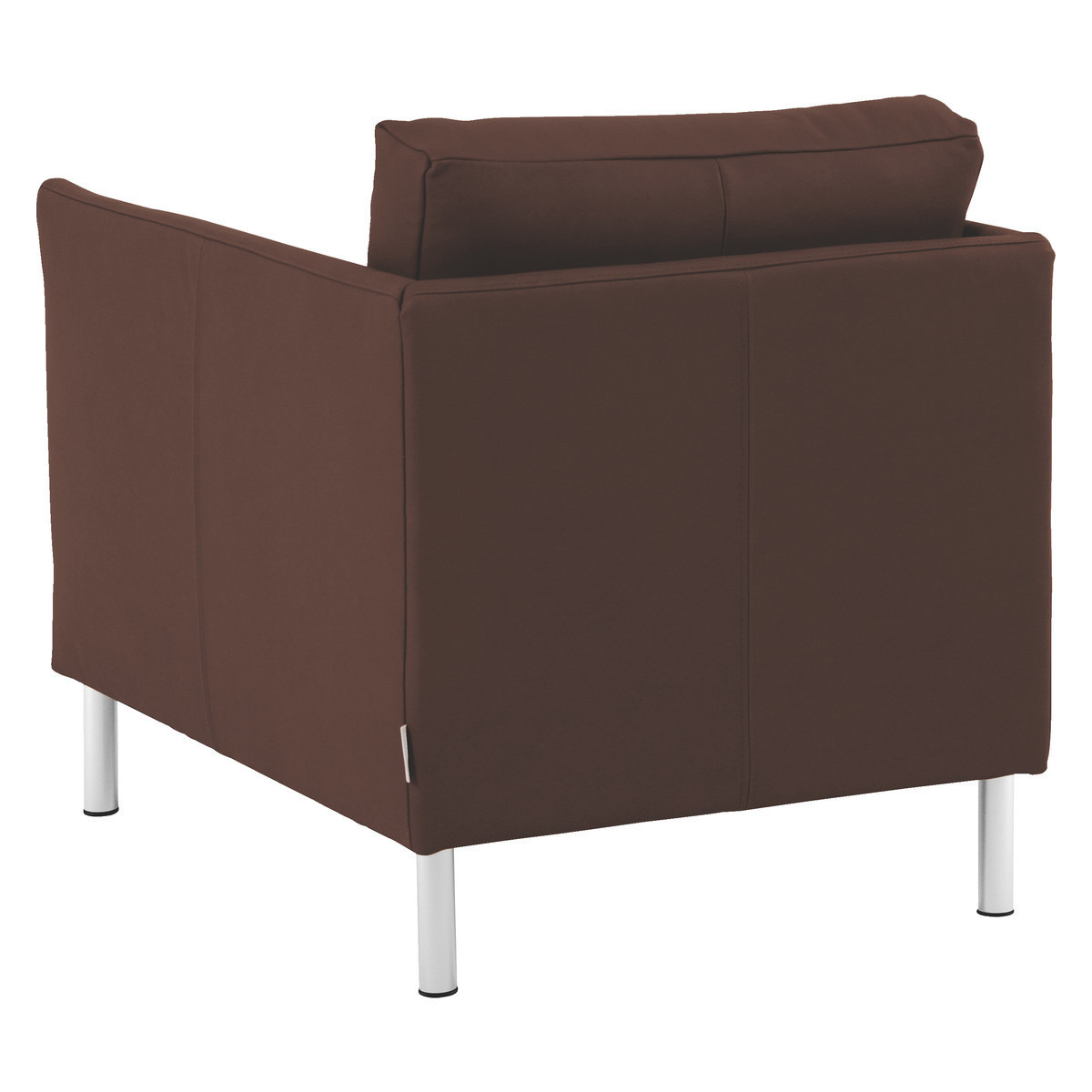 Hyde Brown Premium Leather Armchair, Metal Leg, Brown – image 5
