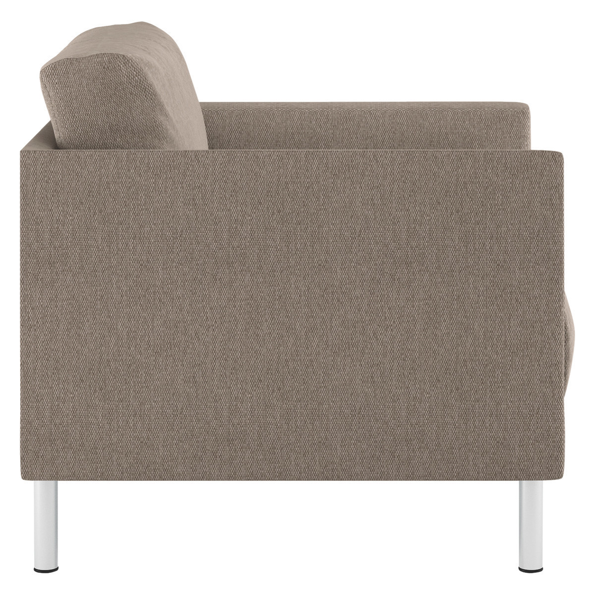Hyde Natural FaBric Armchair, Metal Legs, Natural – image 5