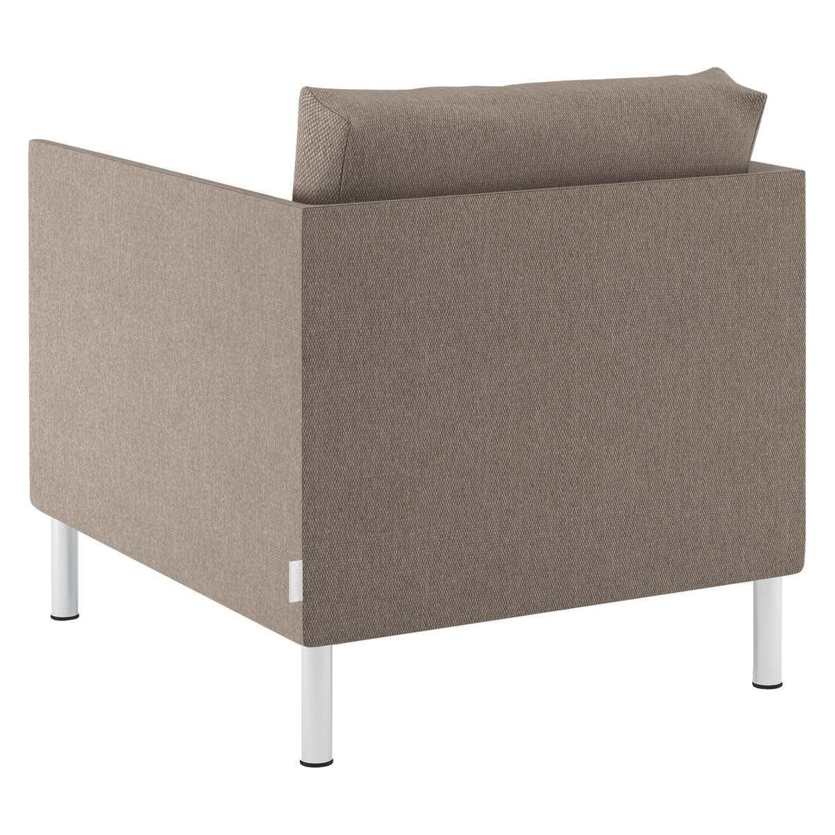 Hyde Natural FaBric Armchair, Metal Legs, Natural – image 6