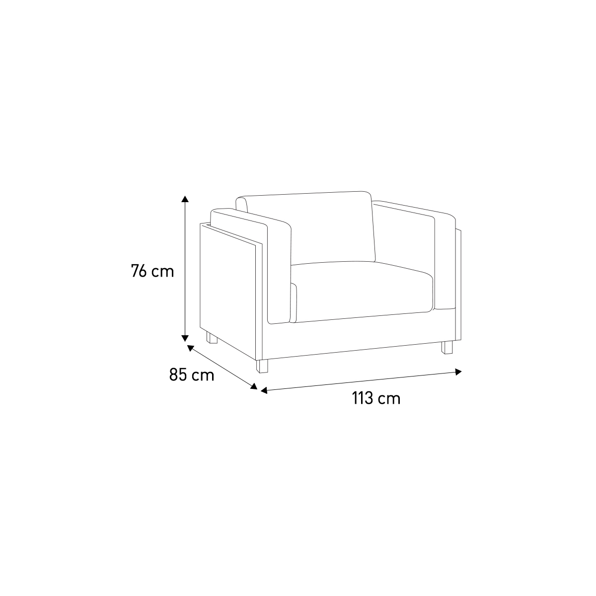Colombo Natural FaBric Armchair Sofa Bed, Natural – image 8