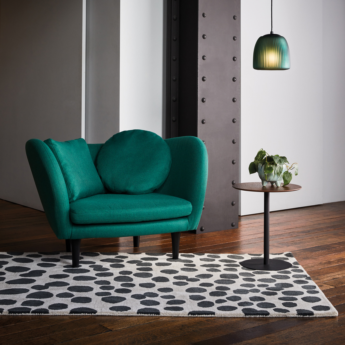 Habitat Arya Green Fabric Armchair – image 2