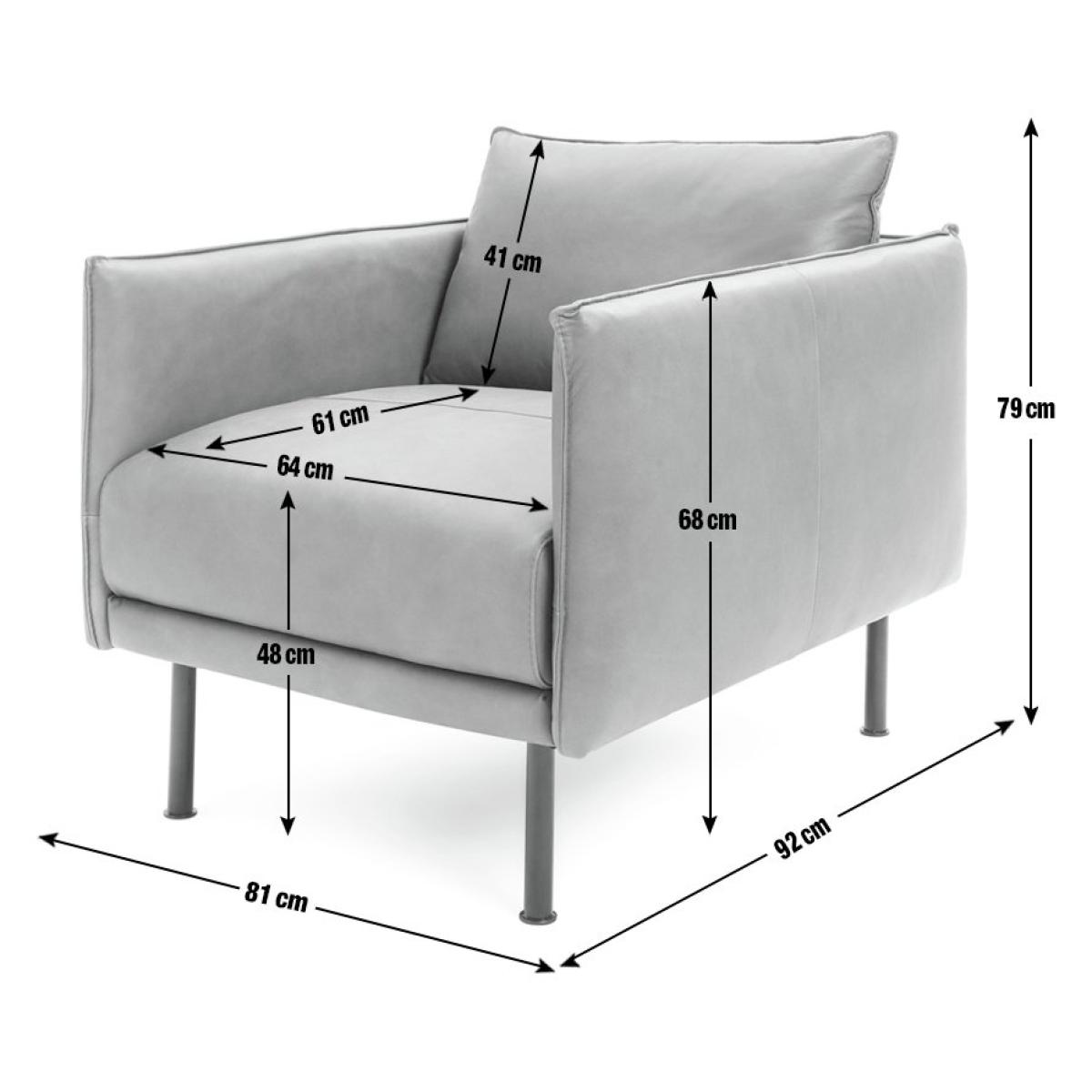Habitat Moore Leather Armchair - Tan – image 4