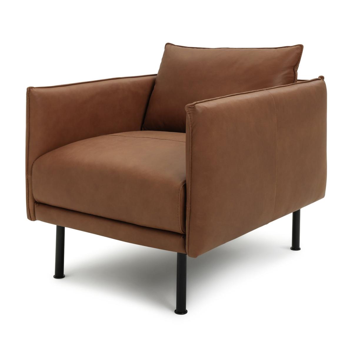 Habitat Moore Leather Armchair - Tan – image 5