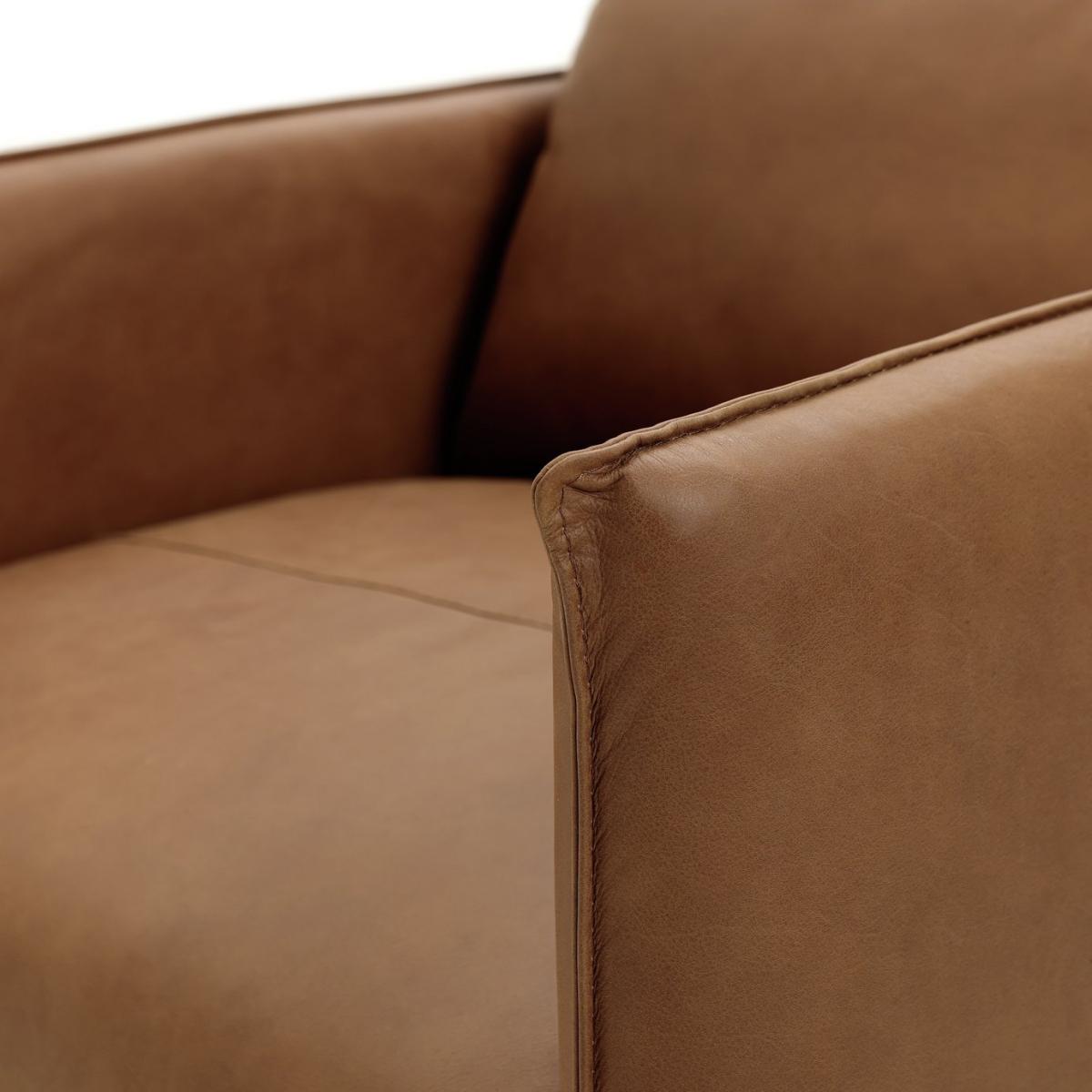 Habitat Moore Leather Armchair - Tan – image 9