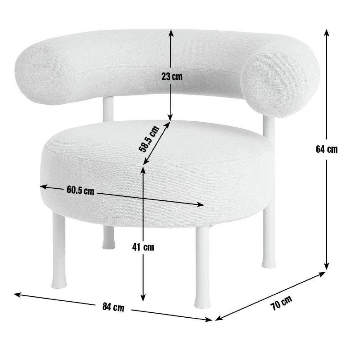 Habitat 60 Tuva Fabric Curved Chair - Grey – image 4