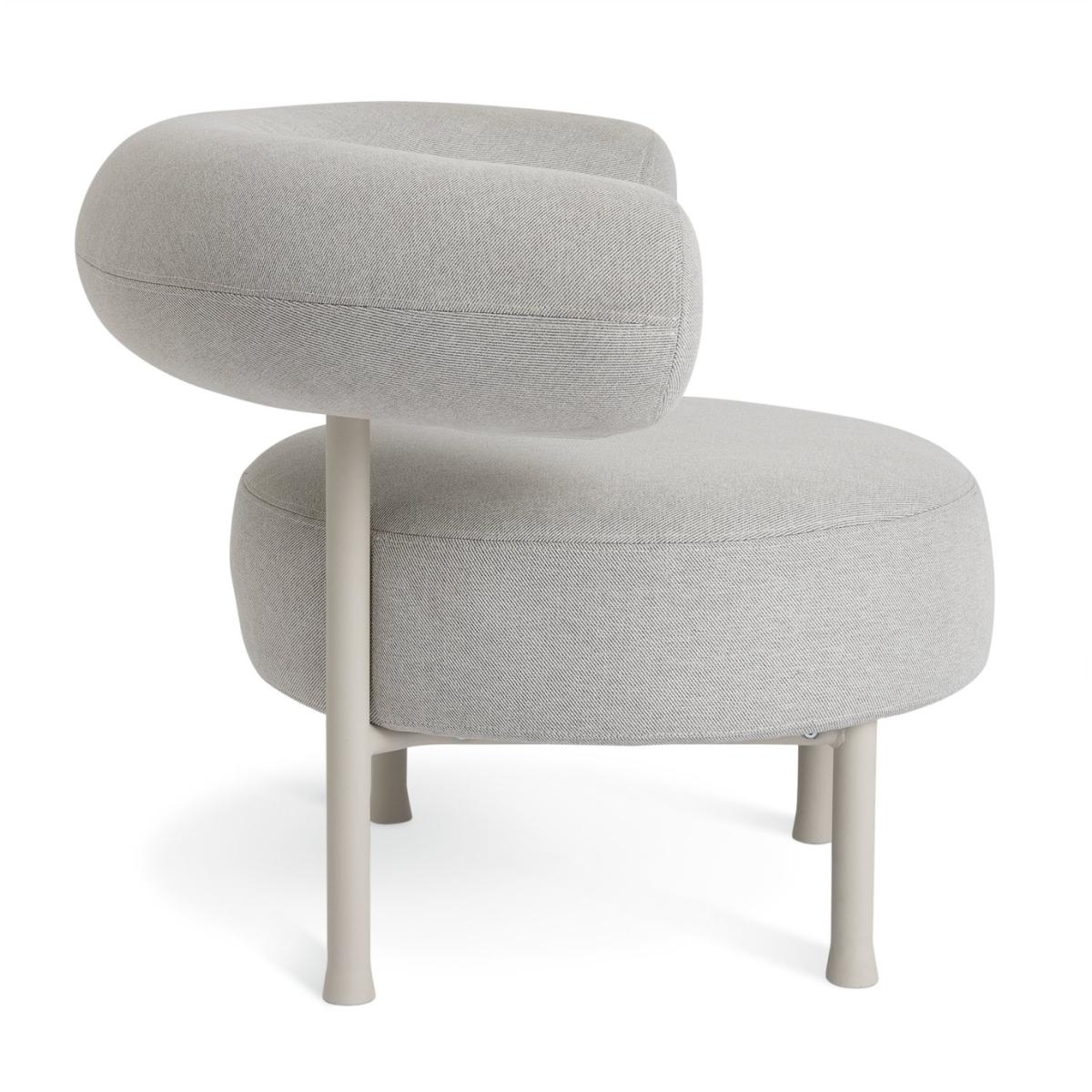 Habitat 60 Tuva Fabric Curved Chair - Grey – image 7