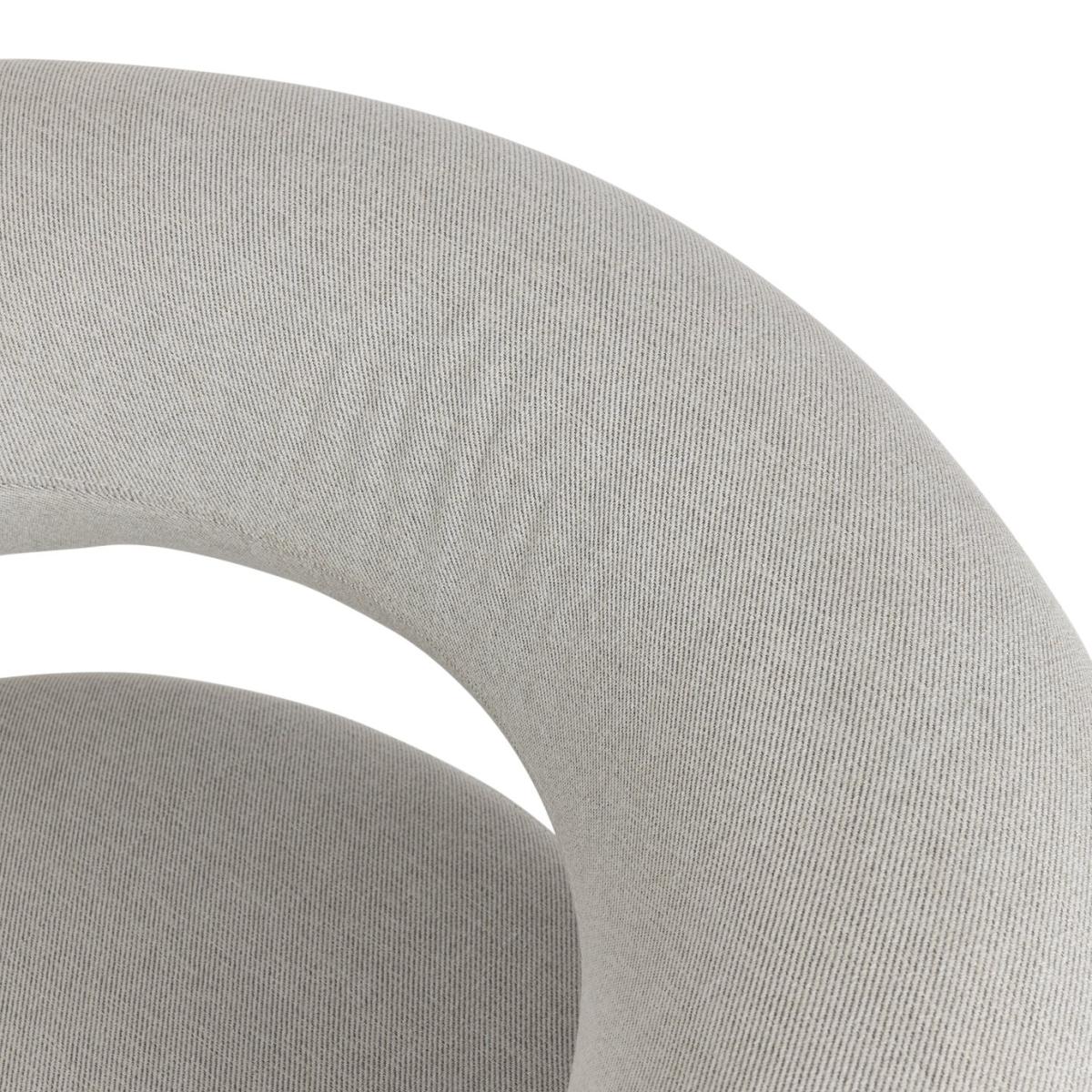 Habitat 60 Tuva Fabric Curved Chair - Grey – image 8