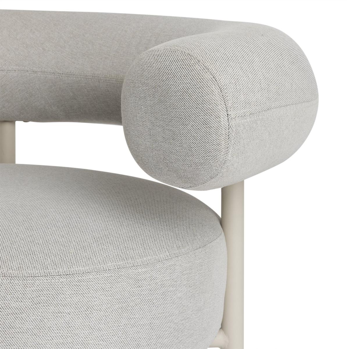 Habitat 60 Tuva Fabric Curved Chair - Grey – image 9