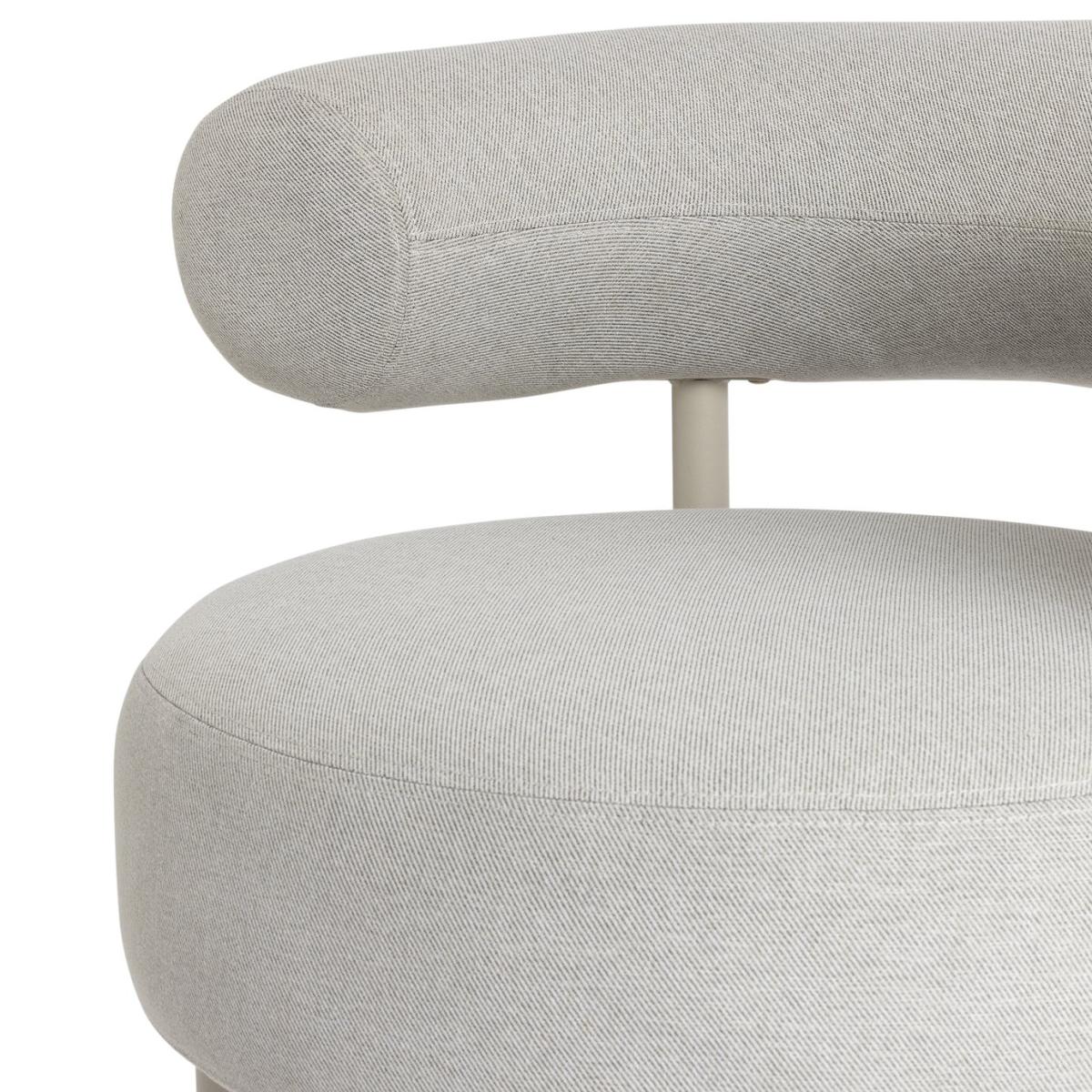 Habitat 60 Tuva Fabric Curved Chair - Grey – image 10