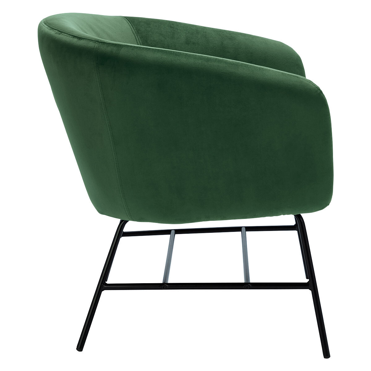 Freya Green Velvet Armchair, Green – image 3