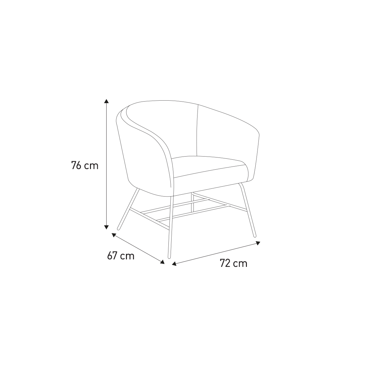 Freya Green Velvet Armchair, Green – image 5