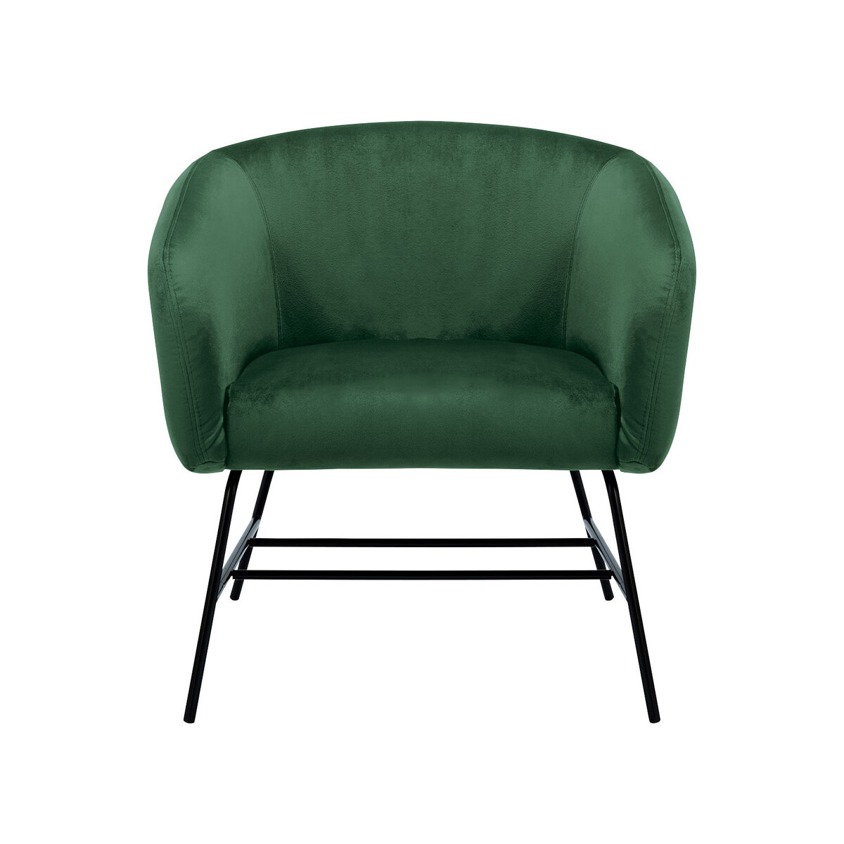 Freya Green Velvet Armchair, Green – image 1