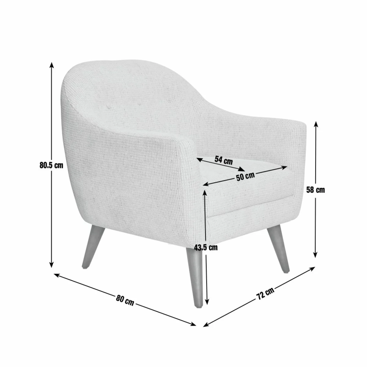 Habitat Jen Fabric Armchair - Natural – image 9