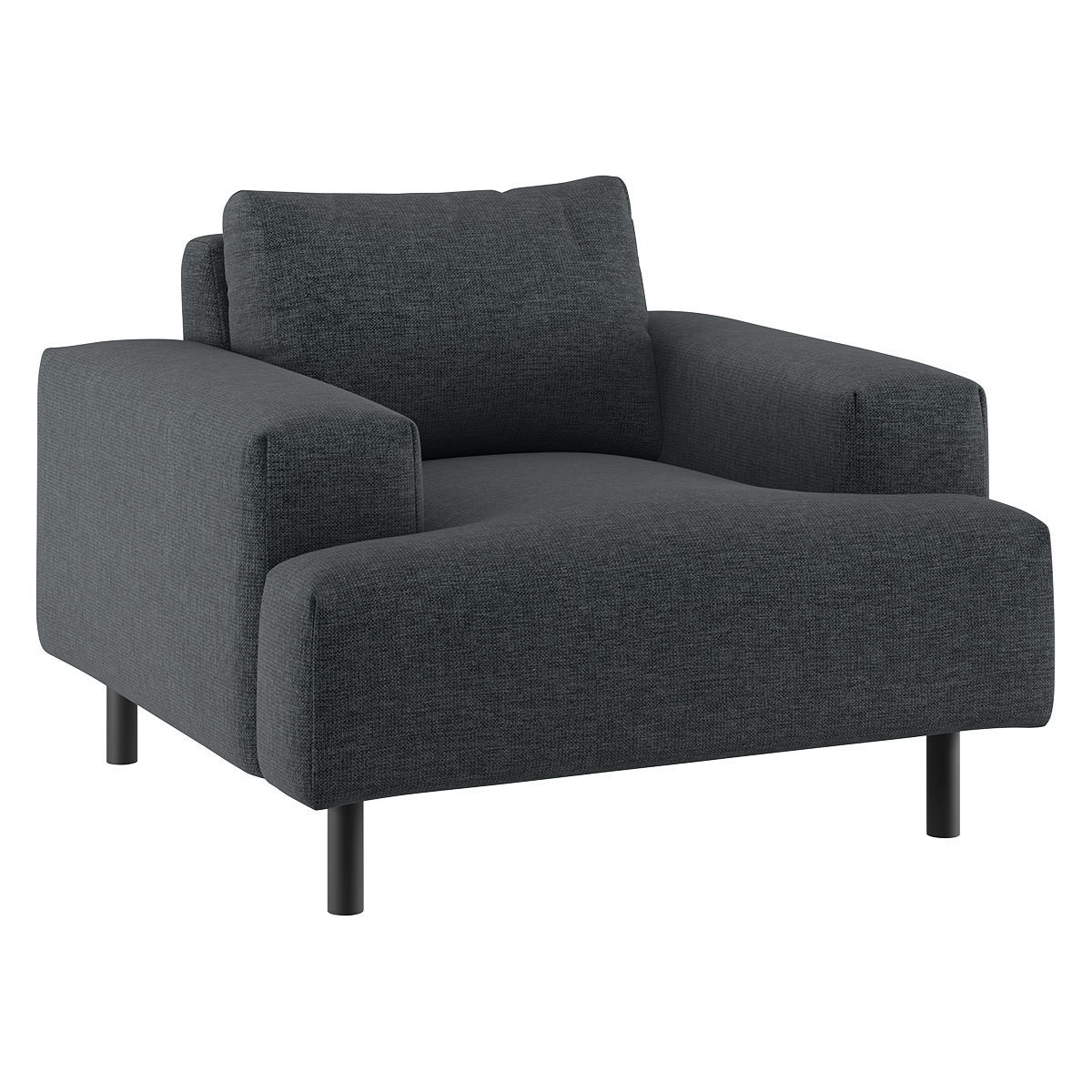 Julien Charcoal Grey FaBric Armchair, Charcoal – image 4