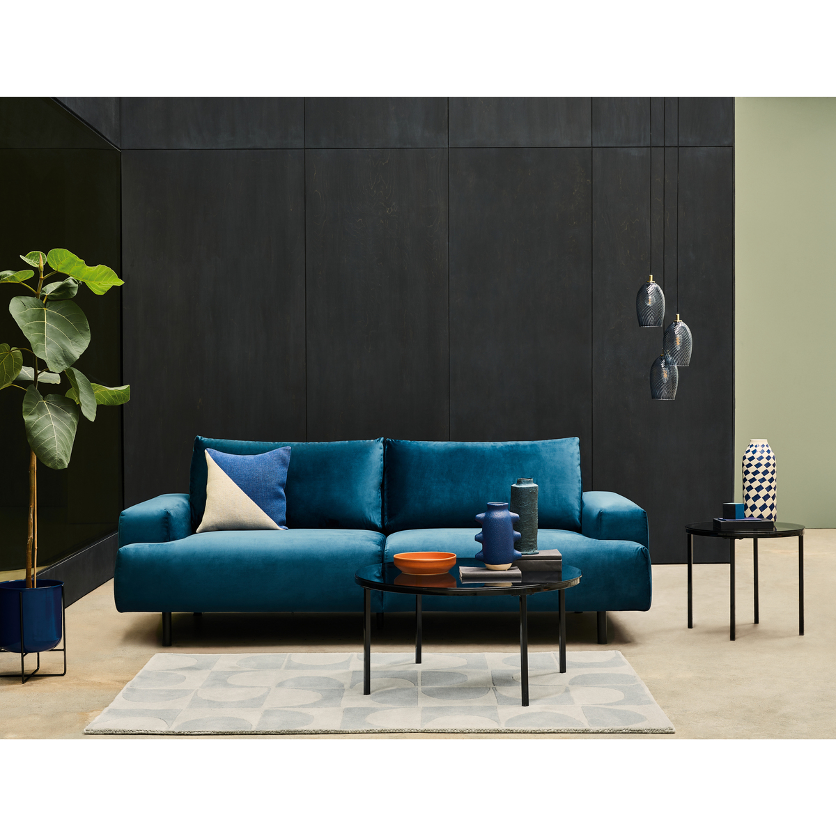 Julien Charcoal Grey FaBric Armchair, Charcoal – image 7