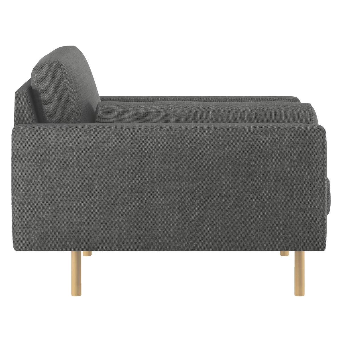 Spencer Charcoal Grey Italian Woven FaBric Armchair, Oak Legs, Charcoal – image 4