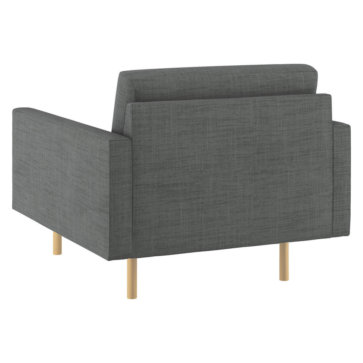 Spencer Charcoal Grey Italian Woven FaBric Armchair, Oak Legs, Charcoal – image 5