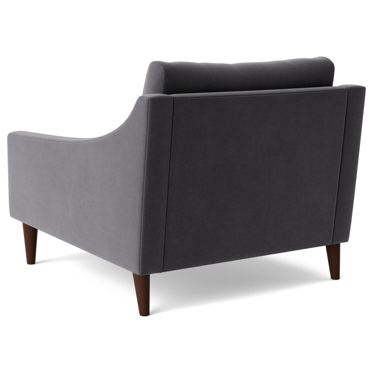 Swoon Turin Velvet Armchair - Granite Grey – image 5