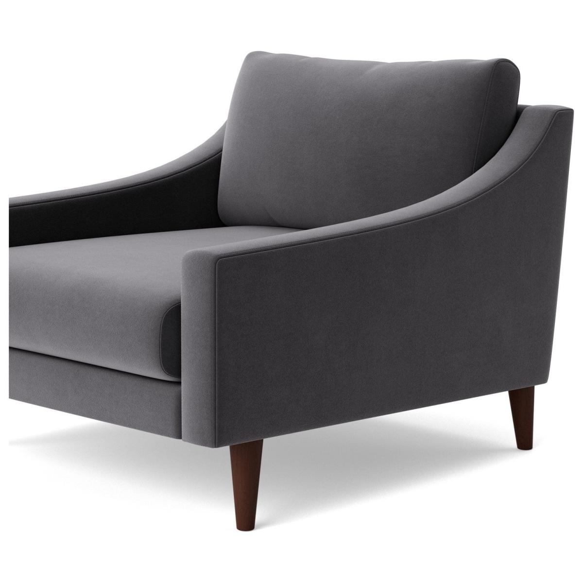 Swoon Turin Velvet Armchair - Granite Grey – image 6