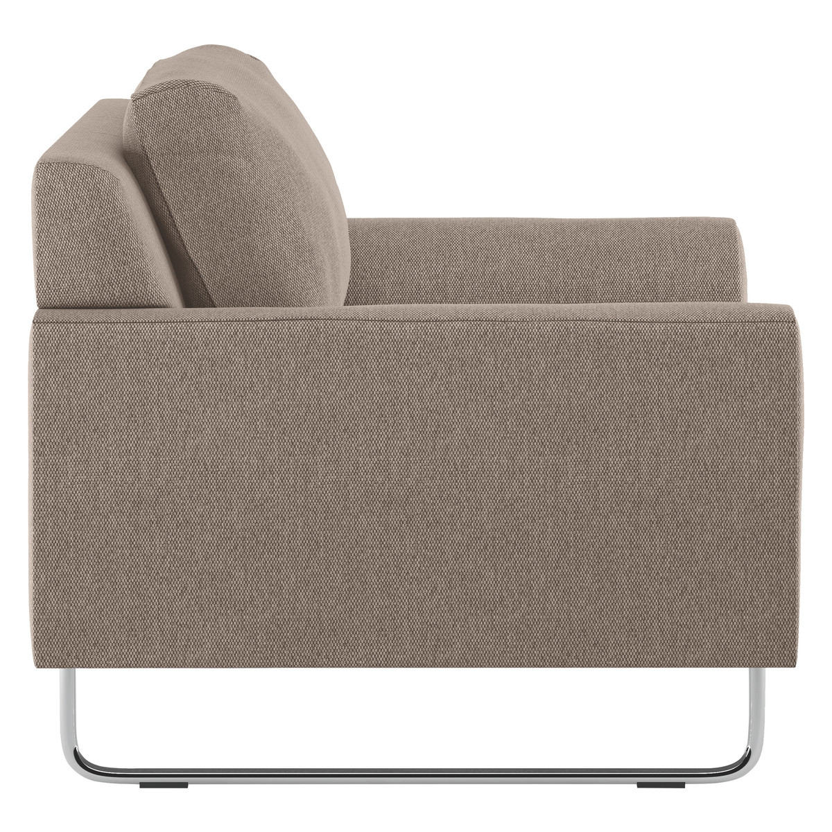 Lyle Natural FaBric Armchair, Metal Legs, Natural – image 3