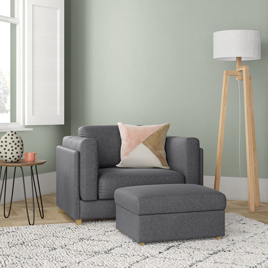 Colombo Blue Acor FaBric Armchair, Blue – image 9