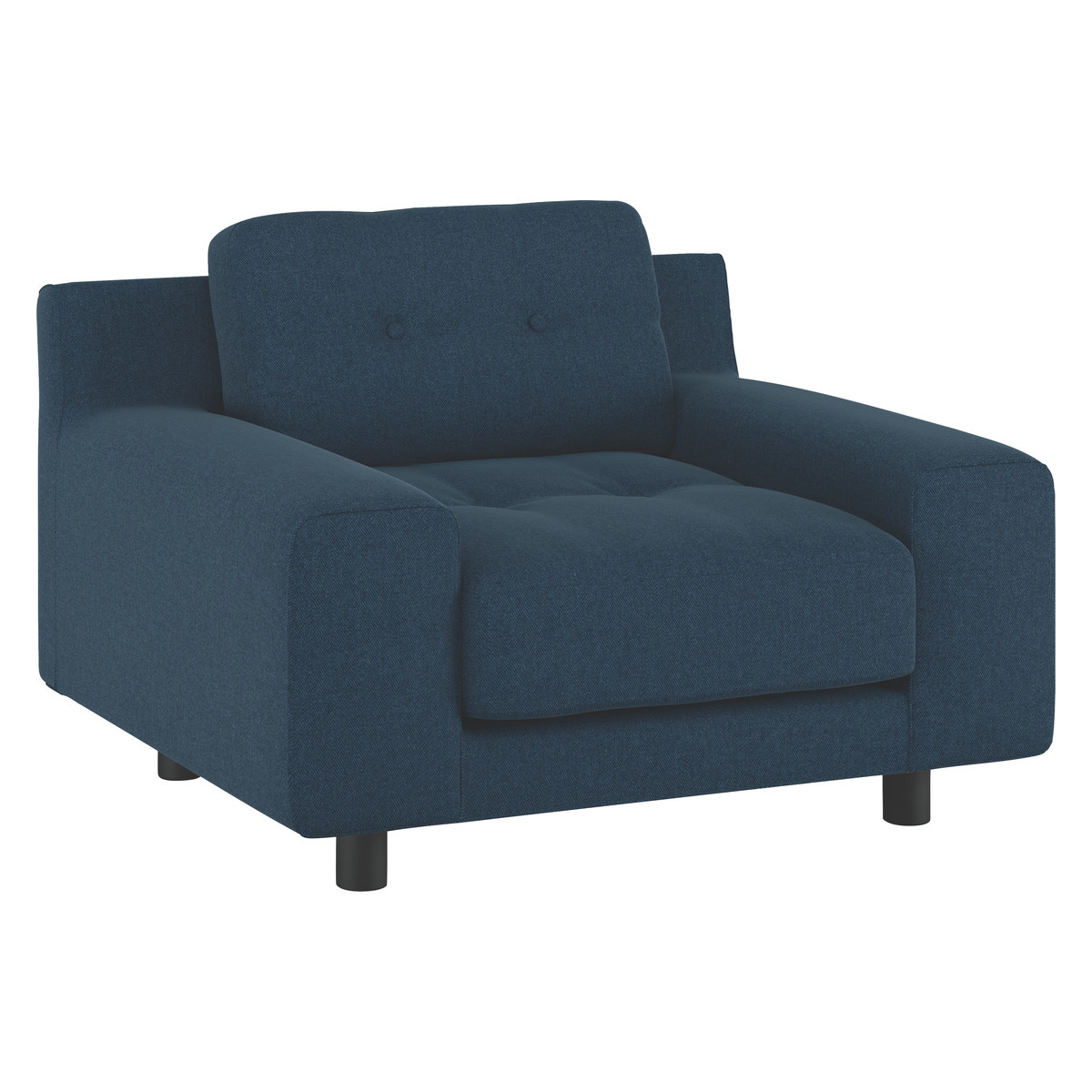 Hendricks Navy Blue Tweed Wool Mix Armchair, Navy – image 3