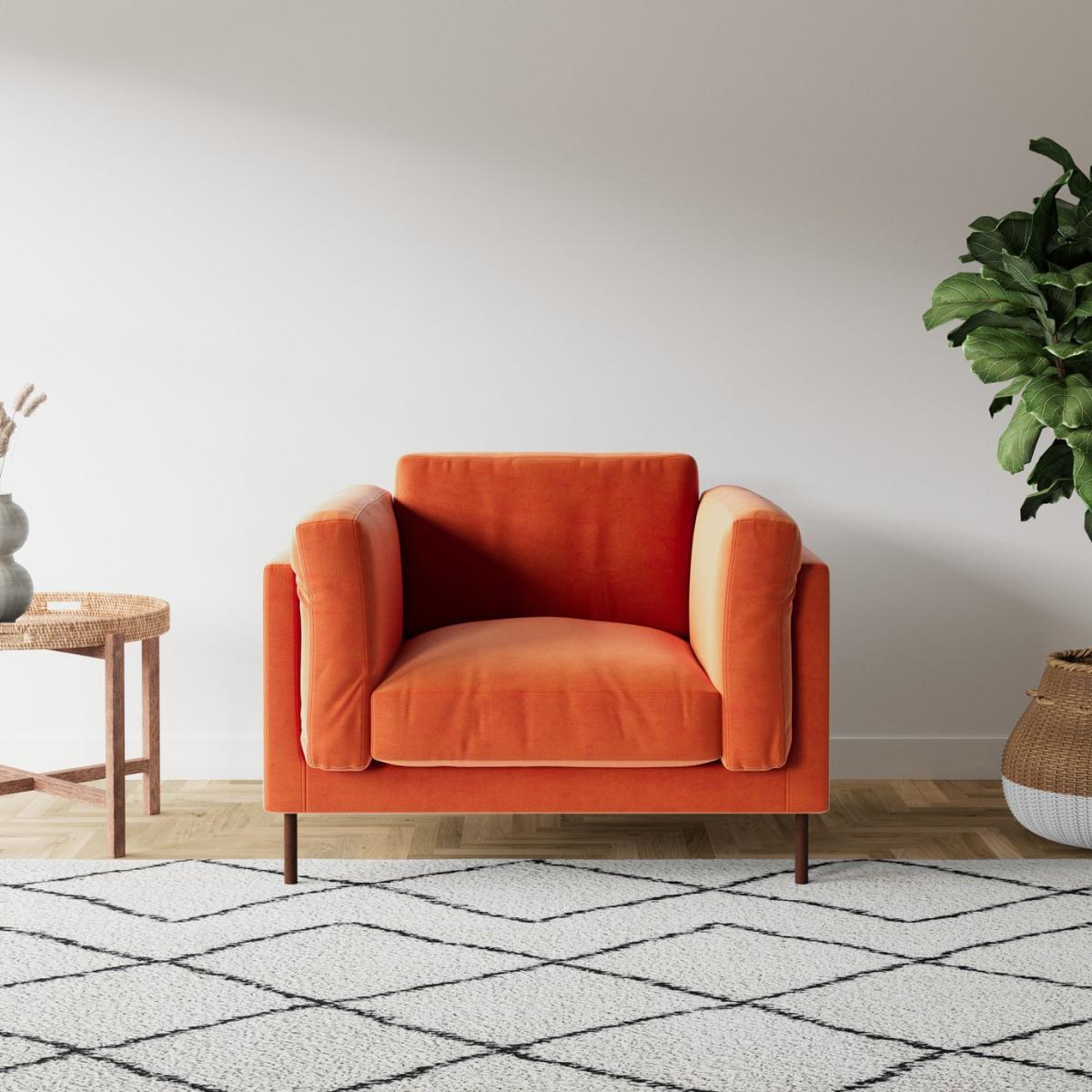 Swoon Munich Velvet Armchair - Burnt Orange – image 3