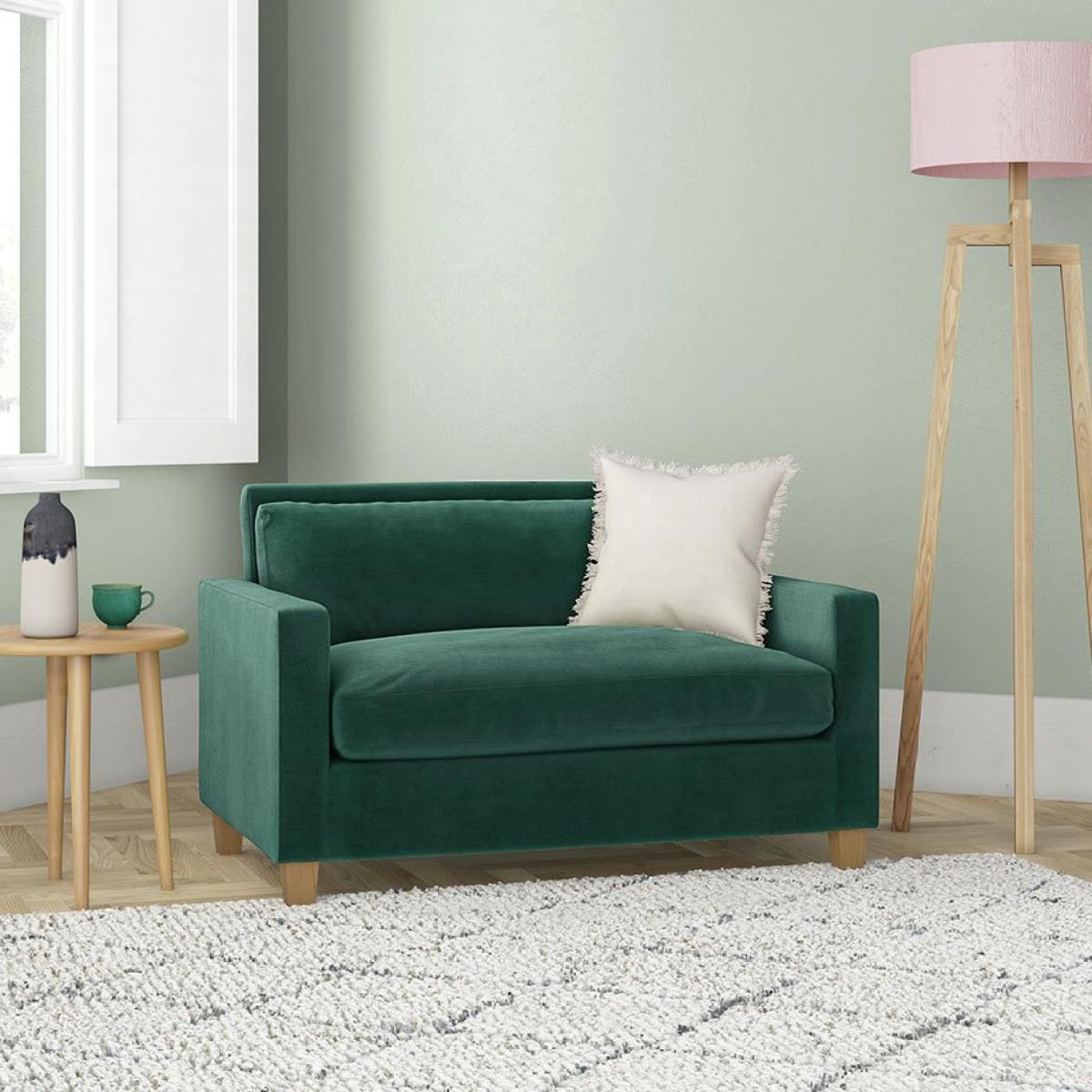 Habitat Chester Fabric Cuddle Chair - Teal – image 2