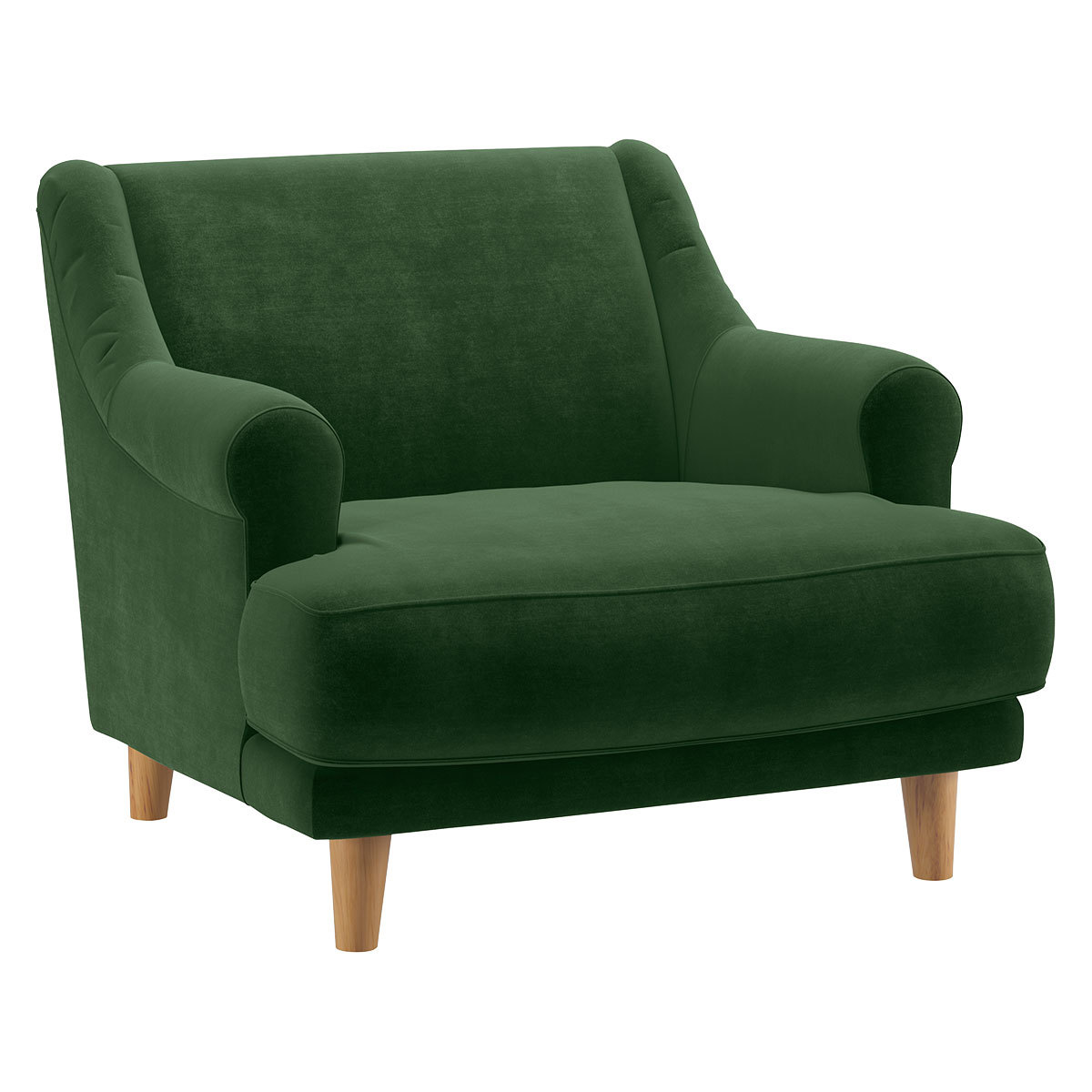 Townsend Moss Green Velvet Armchair, Moss Green – image 3