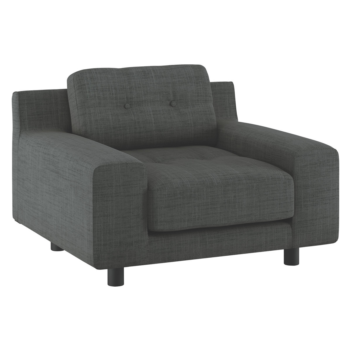 Hendricks Charcoal Grey Italian Woven Armchair, Charcoal – image 3