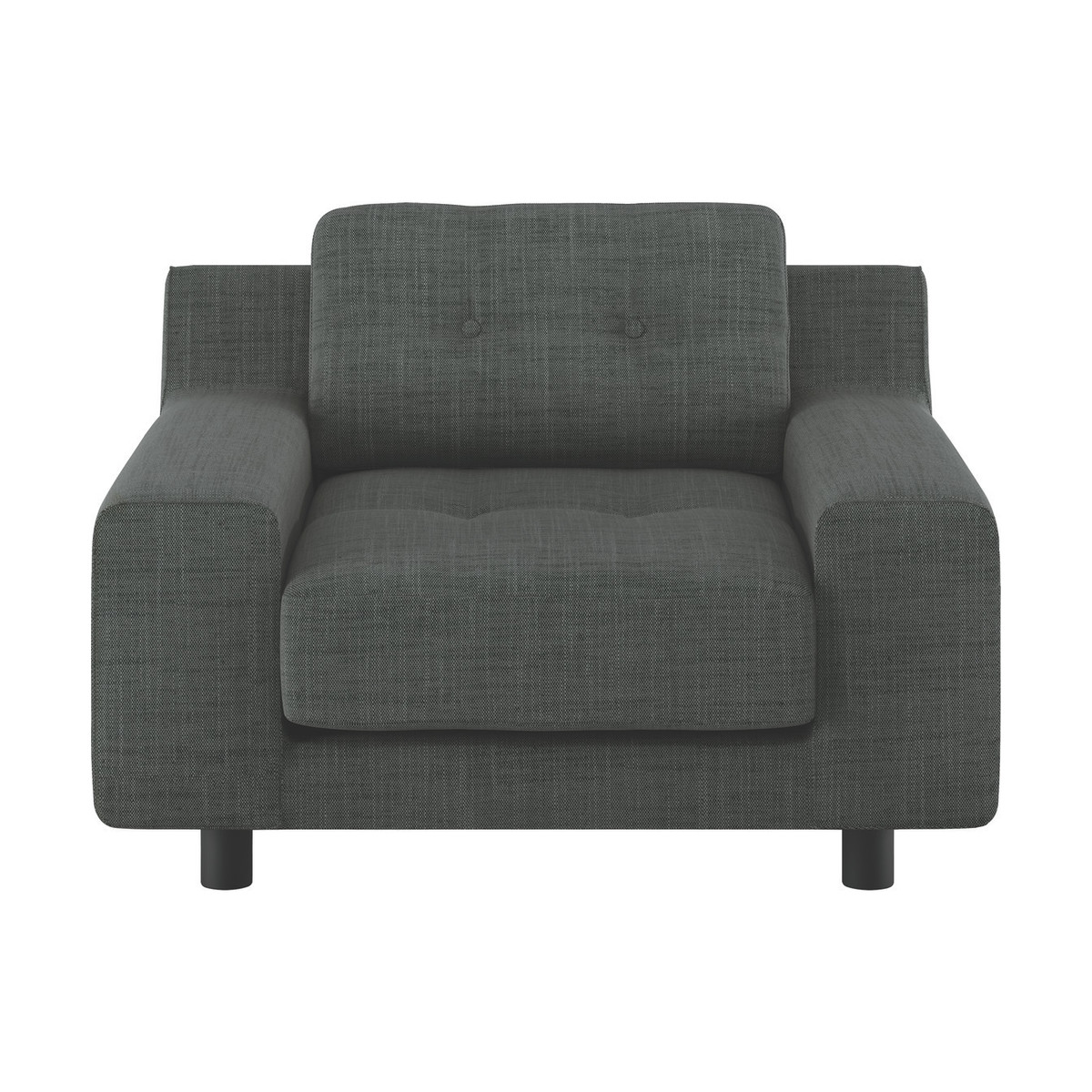 Hendricks Charcoal Grey Italian Woven Armchair, Charcoal – image 1