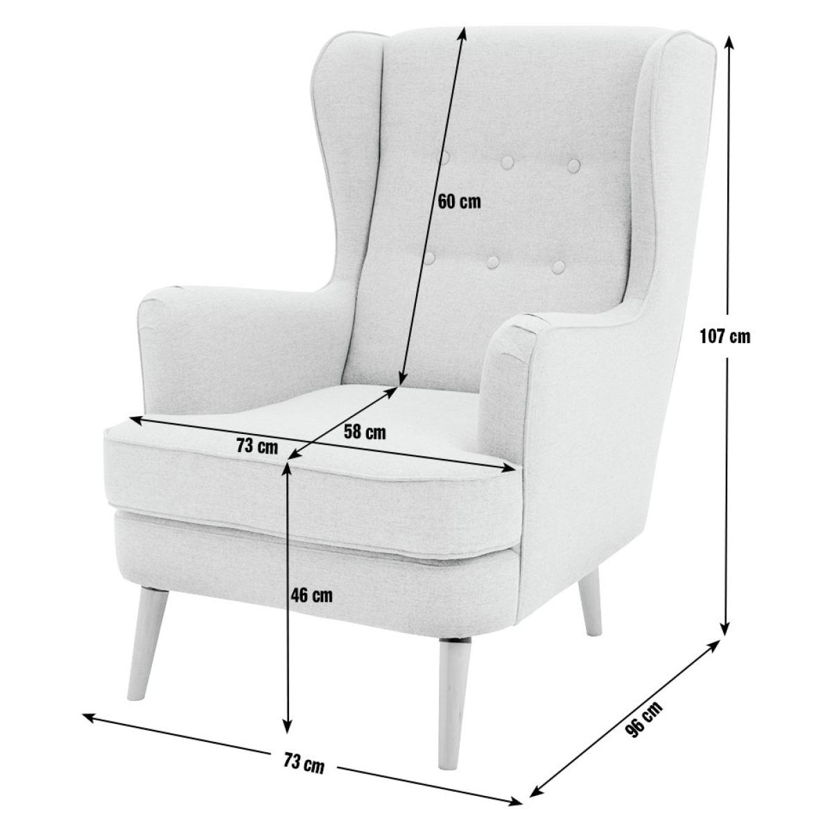 Habitat Callie Self Assembly Fabric Wingback Chair - Grey – image 4